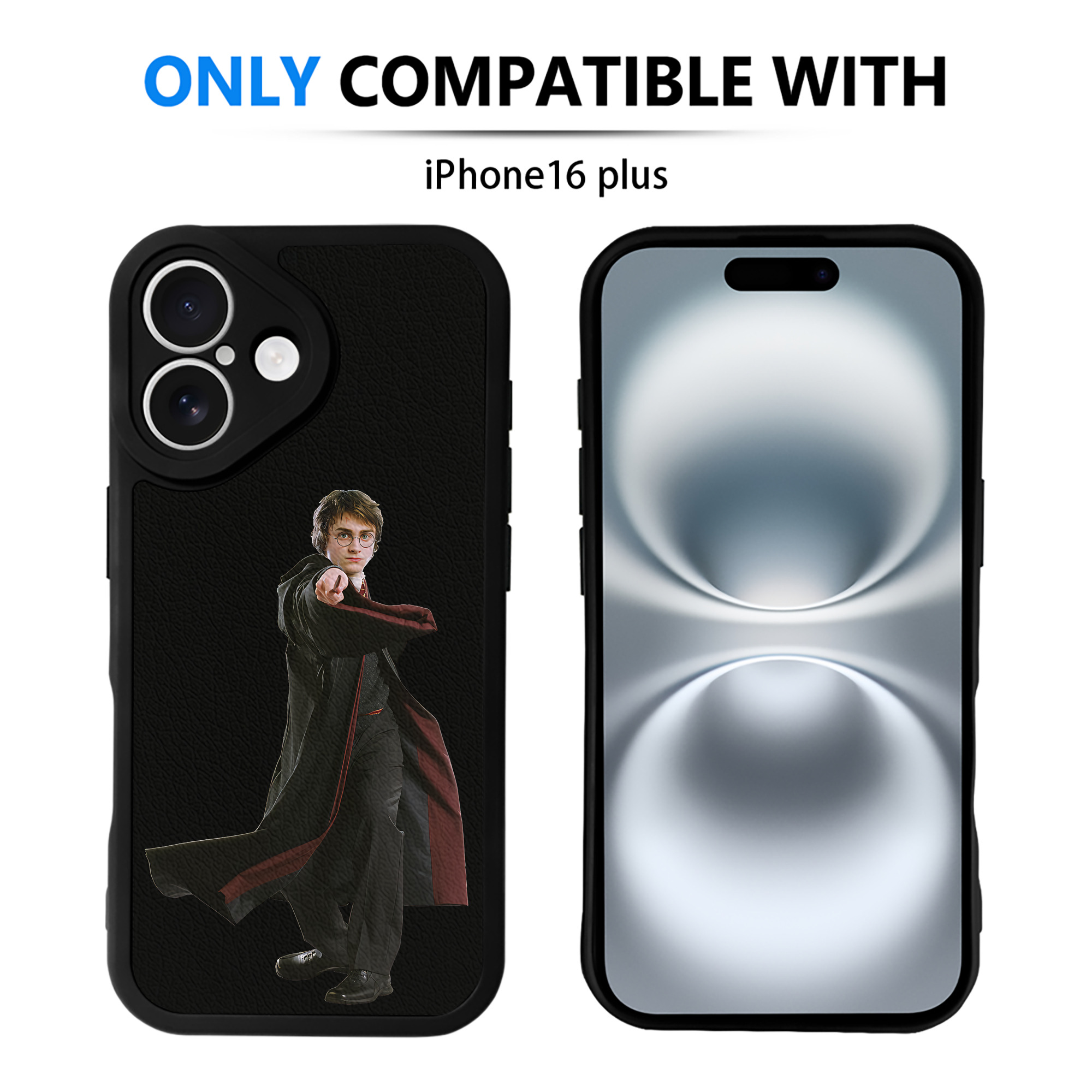 （画像用） Harry Potter ハリー・ポッターシリーズ 【iPhone 16シリーズ対応】シリコンスマホケース（レザー調） 材質：シリコン